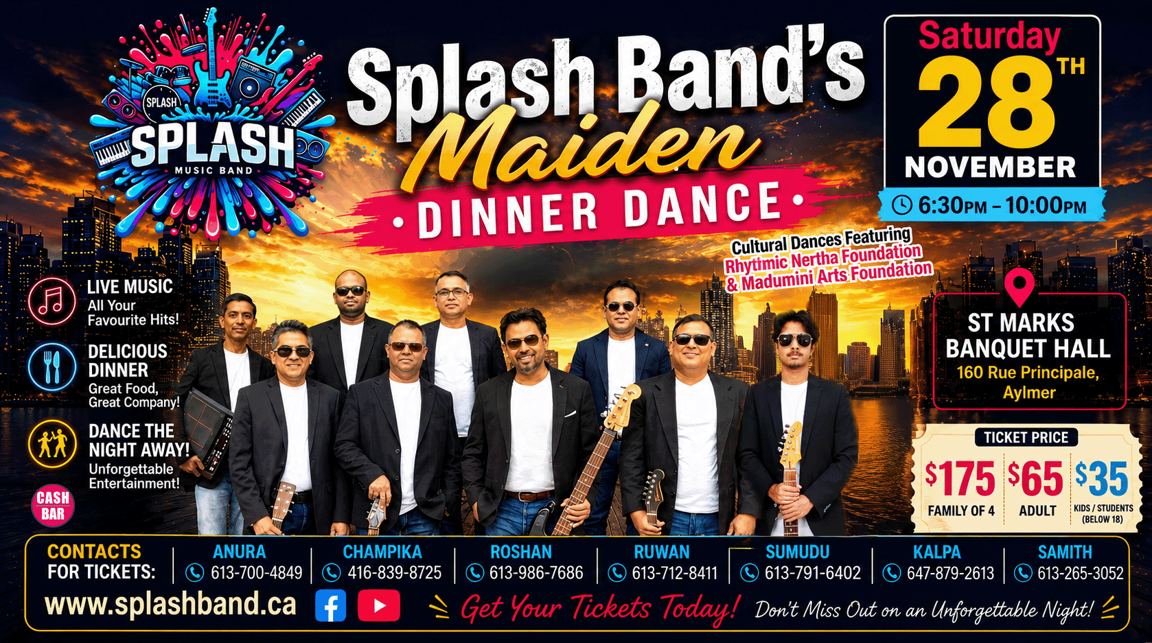 Splash Band Maiden Dinner Dance