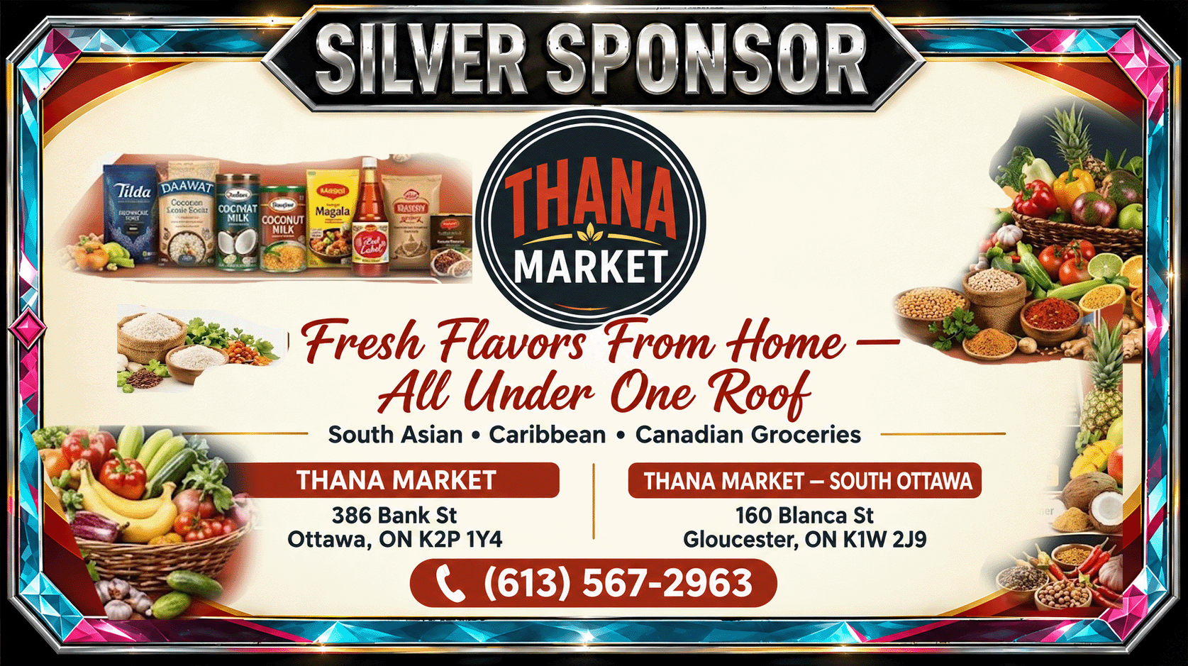 Elegant Silver Sponsor Thana Market Poster revised